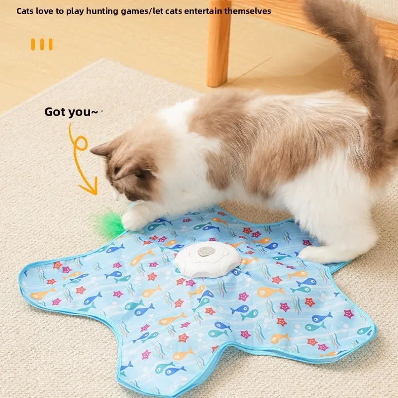 Interaktives Katzenspielzeug mit Feder für Kätzchen und erwachsene Katzen – Petix