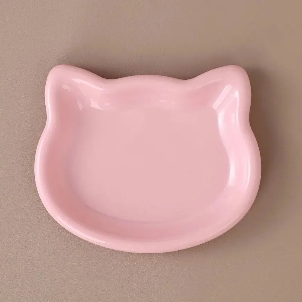 Katzennapf Katzenform in Pink – Seitenansicht