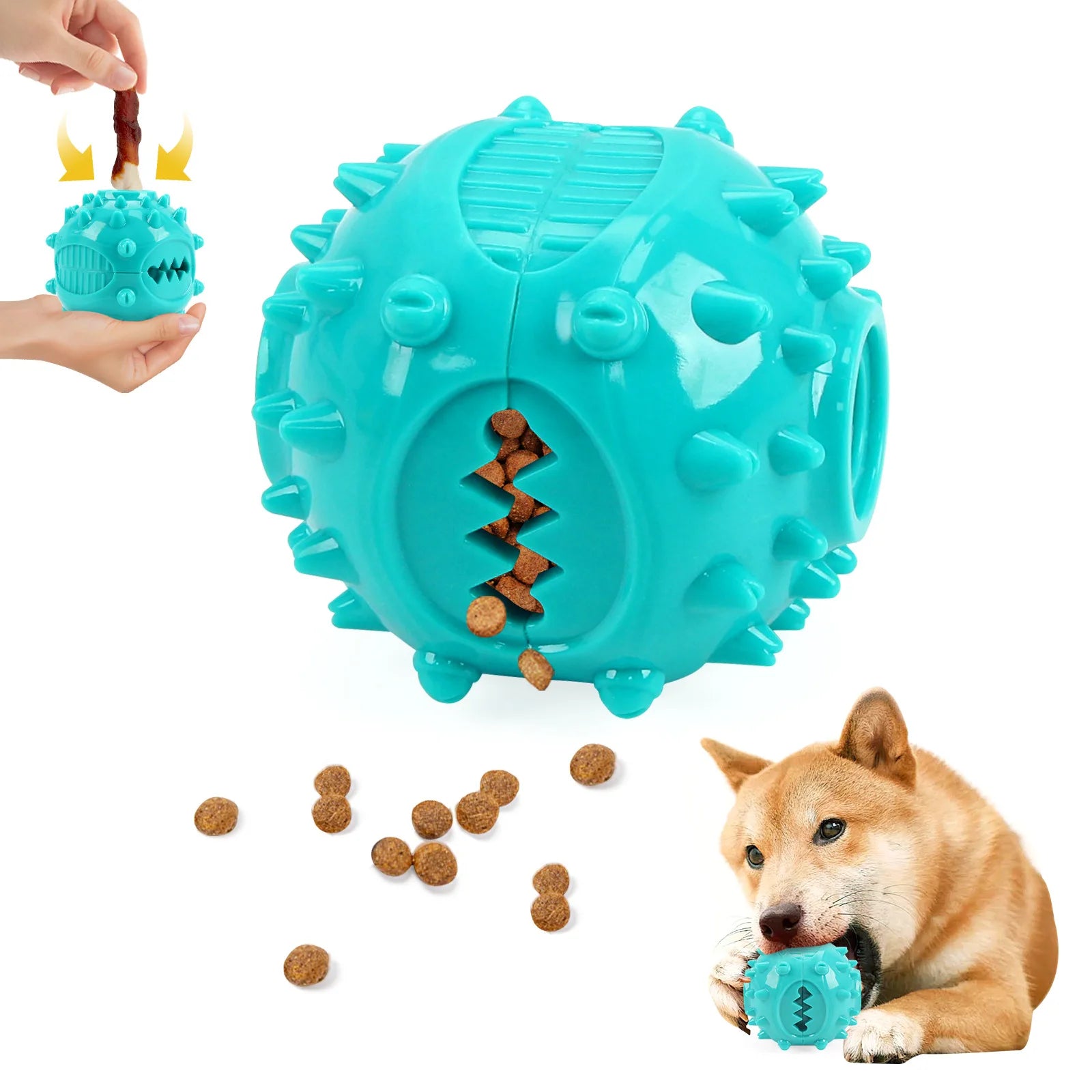 Interaktiver Kauspielzeug-Ball für Hunde – keine Batterien nötig