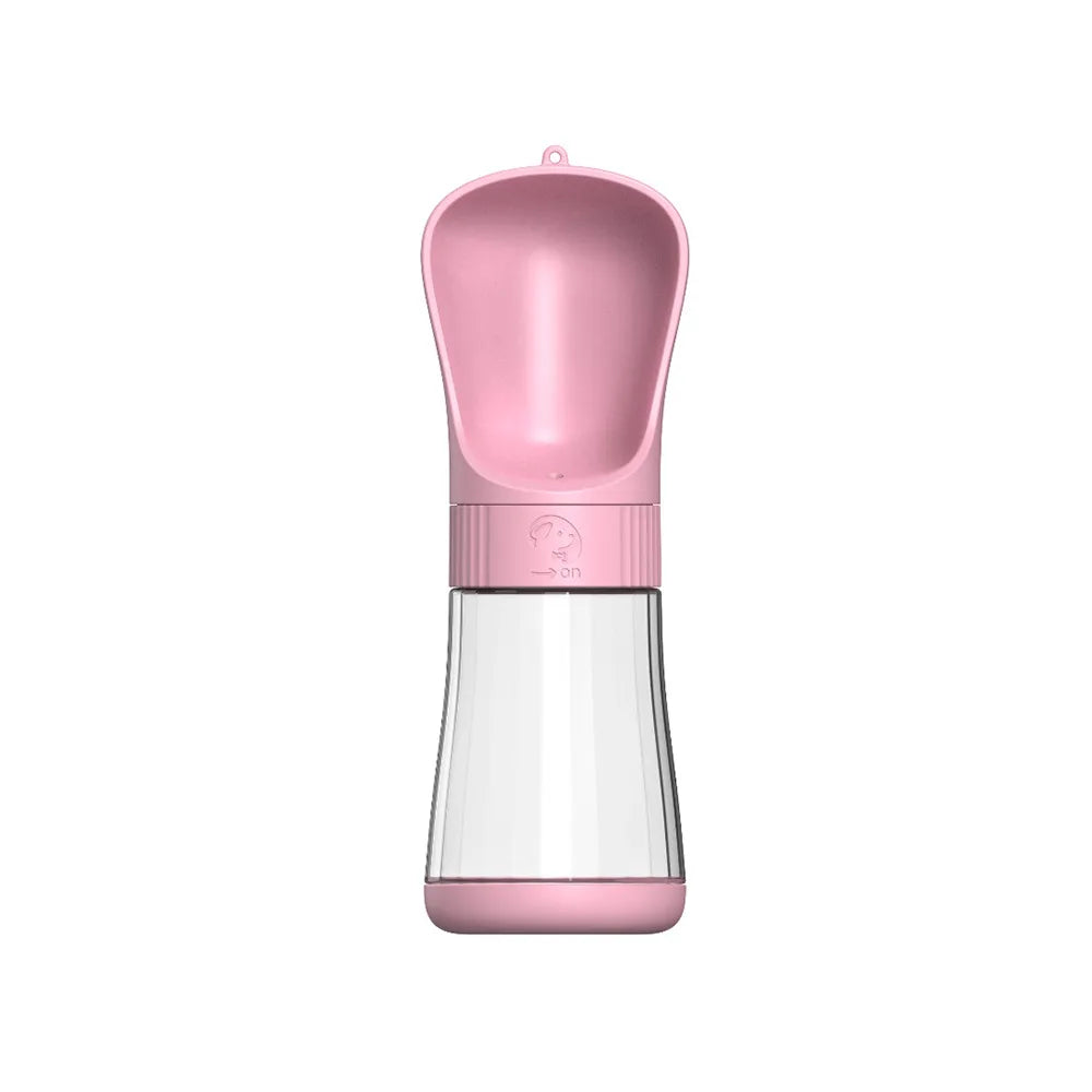 Portable Hundetrinkflasche Pink 330ml – Kompakte Hundetrinkflasche in Pink
