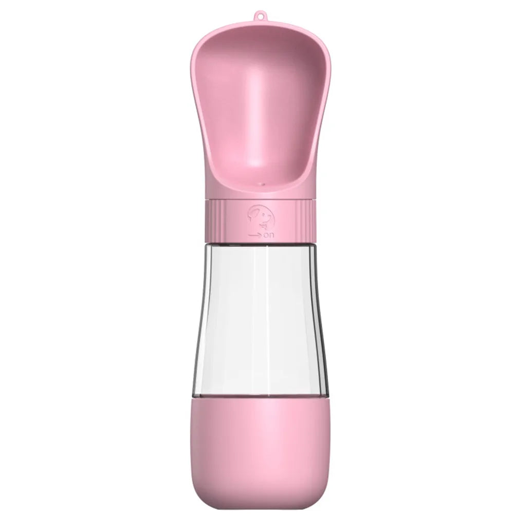 Portable Hundetrinkflasche Pink 170ml + 320ml Kombi-Set – Wasser und Futter für Hunde