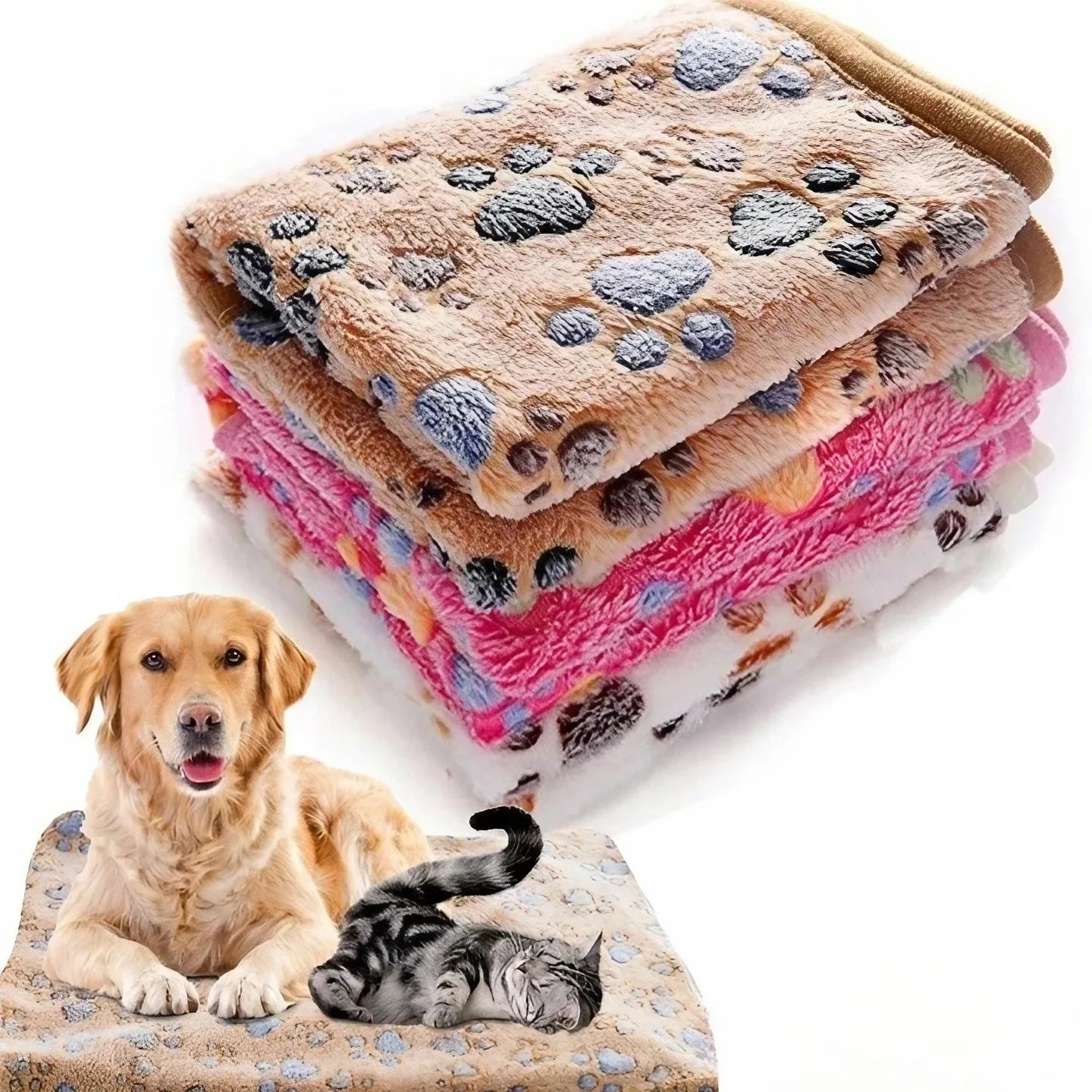Kuscheldecke für Hunde & Katzen aus Coral Fleece – Übersicht