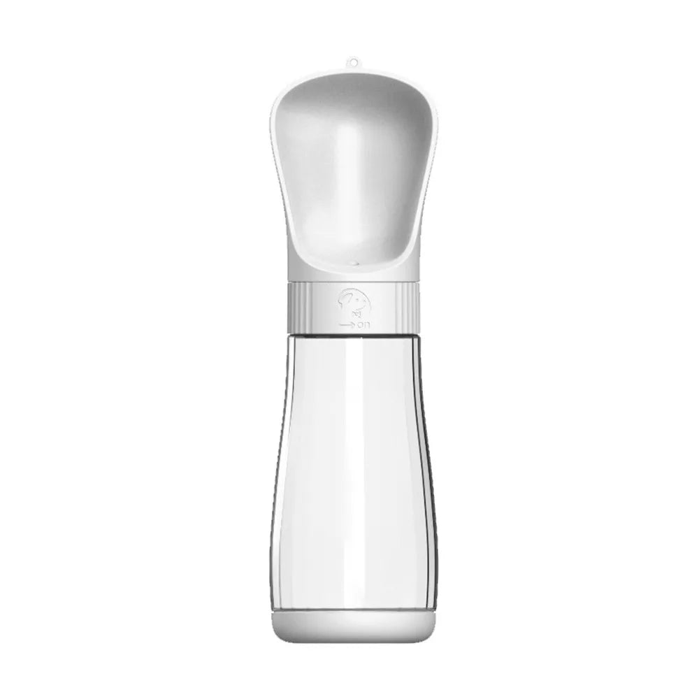 Portable Hundetrinkflasche Weiß 510ml – Trinknapf für Hunde unterwegs